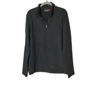 Rossignol Mens Sz M Black Quarter Zip Pullover Performance Sweatshirt Skiing